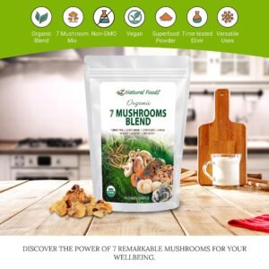 🍄Natural 7 Mushroom Blend – Daily Wellness & Immune Support Formula