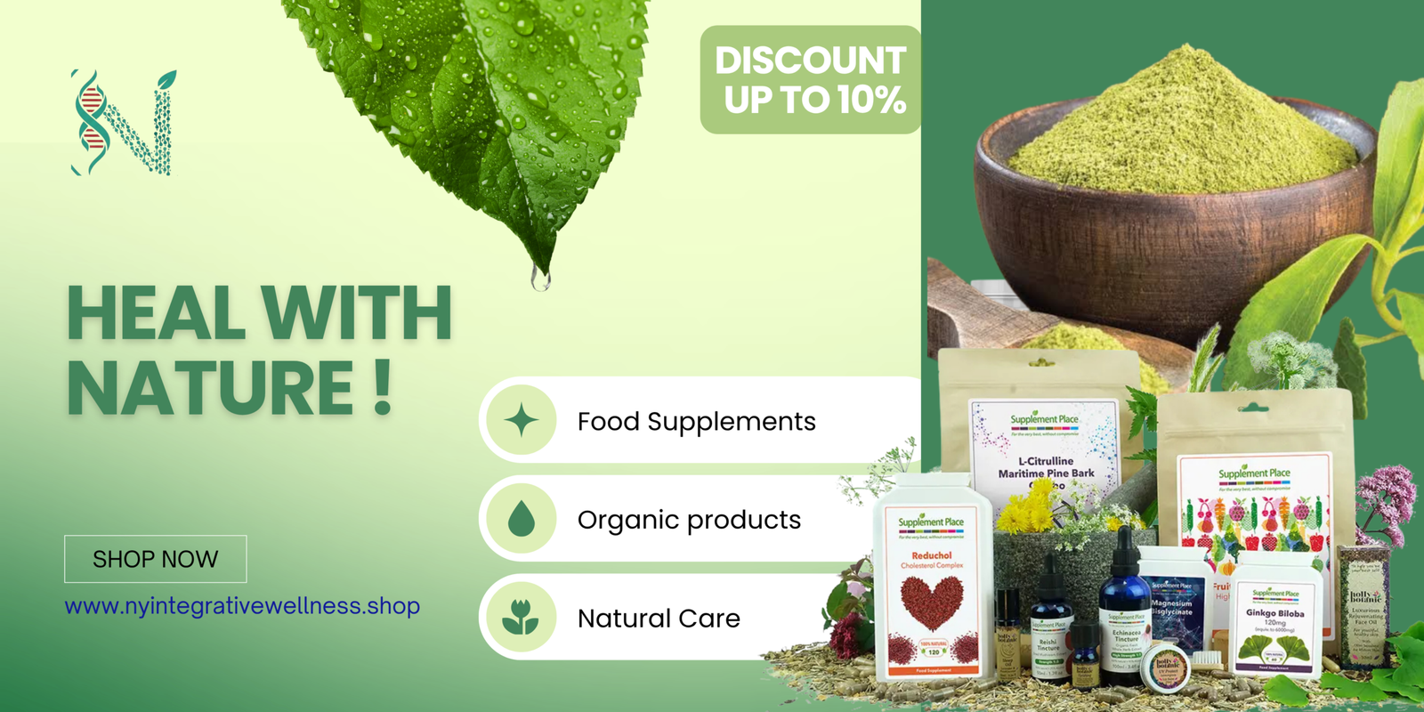 Green Natural Skincare Special Offer Banner hero